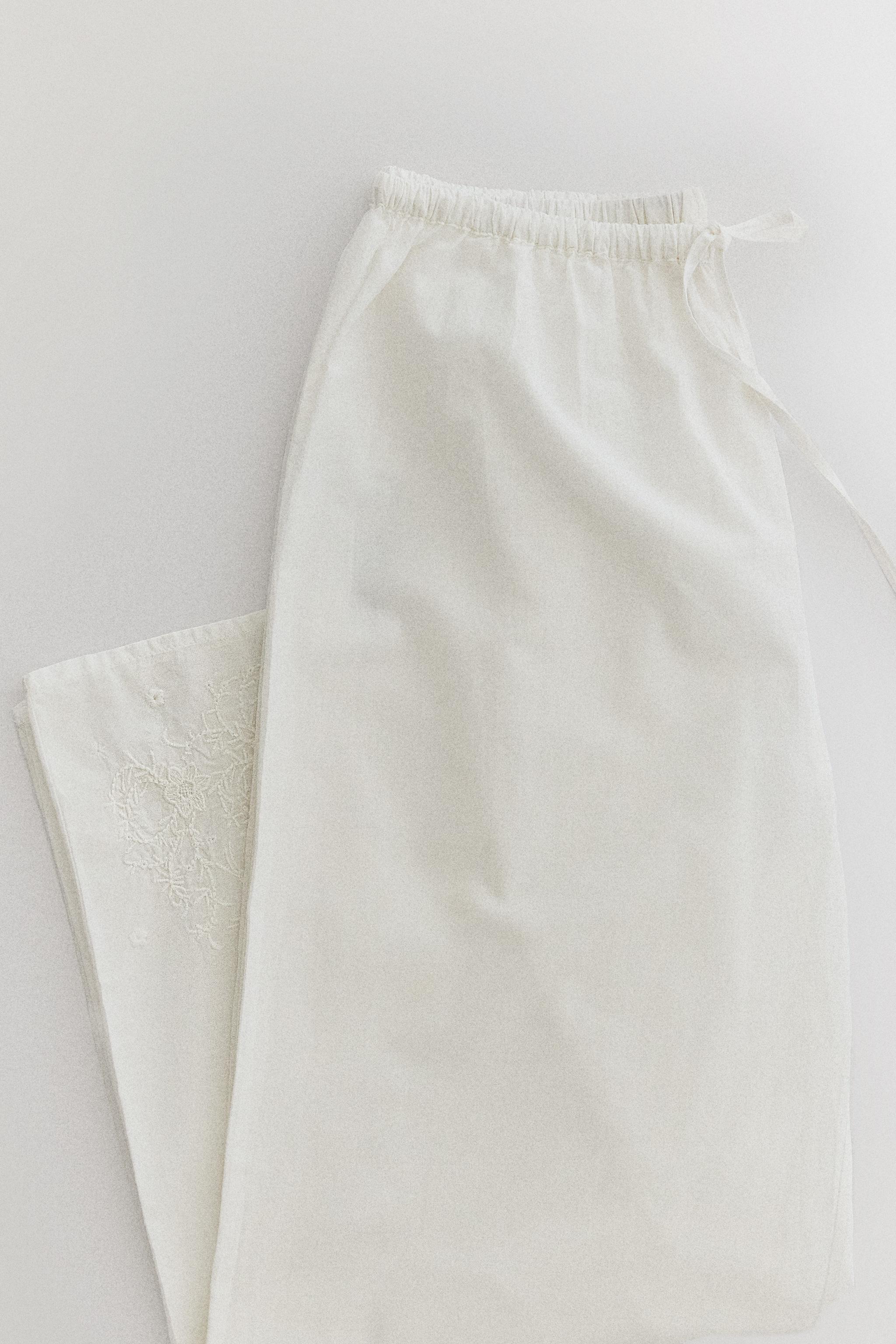 PANTALON COTON BRODÉ