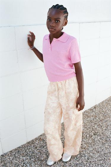 Zara KNIT POLO - Pink