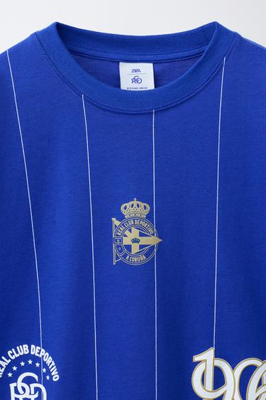 CAMISETA RAYAS RC DEPORTIVO DE A CORUÑA - Azulón de Zara