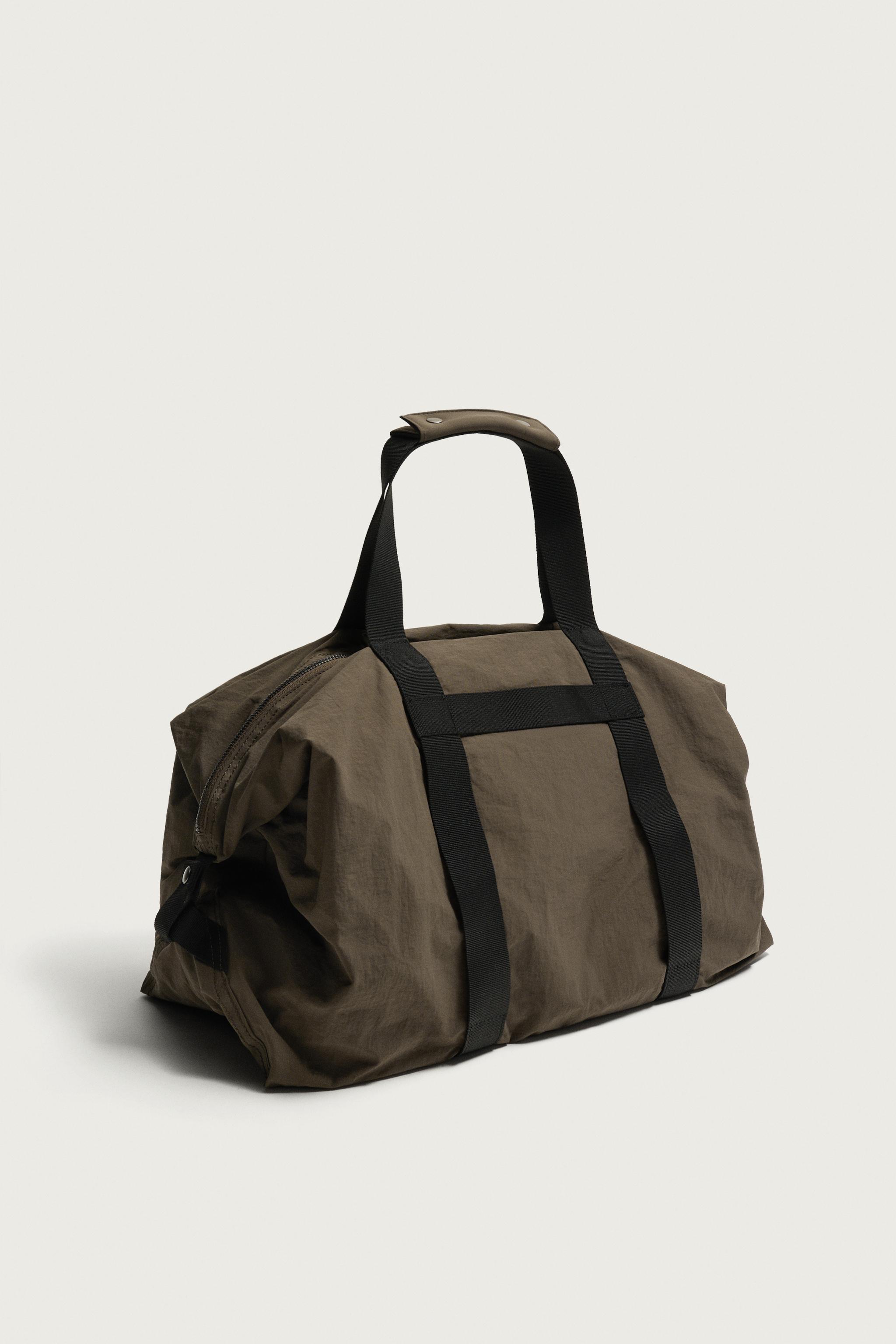 NYLON TRAVEL BAG — Khaki Green