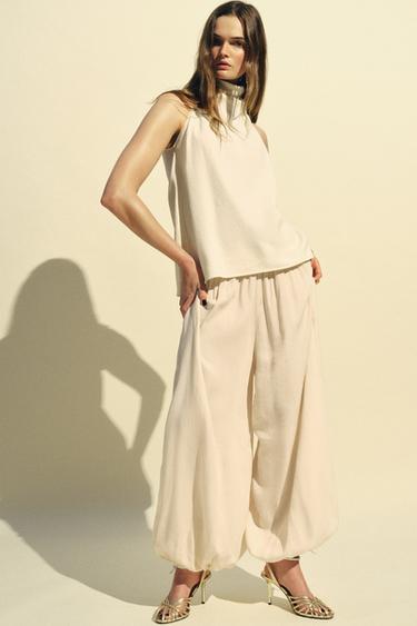 TOP HALTER FLUIDO ZW COLLECTION - Crudo de Zara