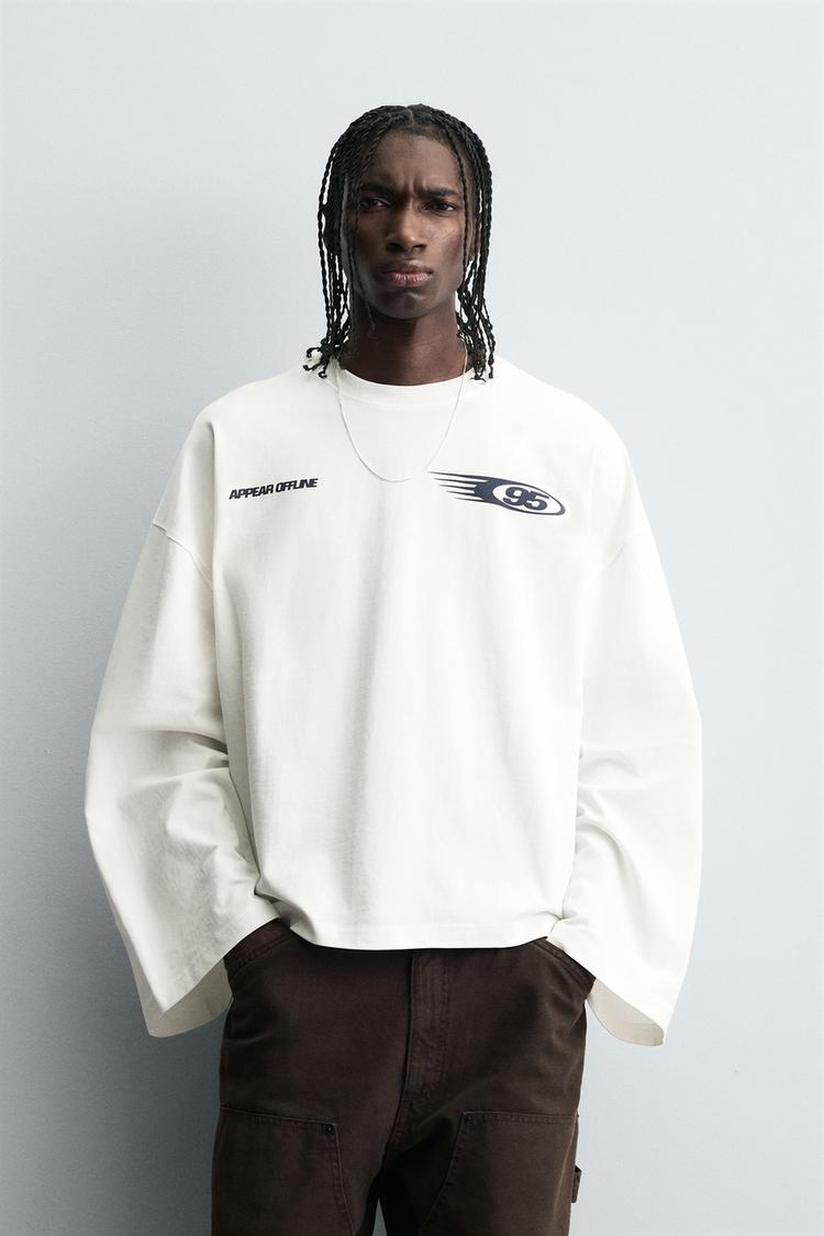 COMBINATION TEXT PRINT T-SHIRT