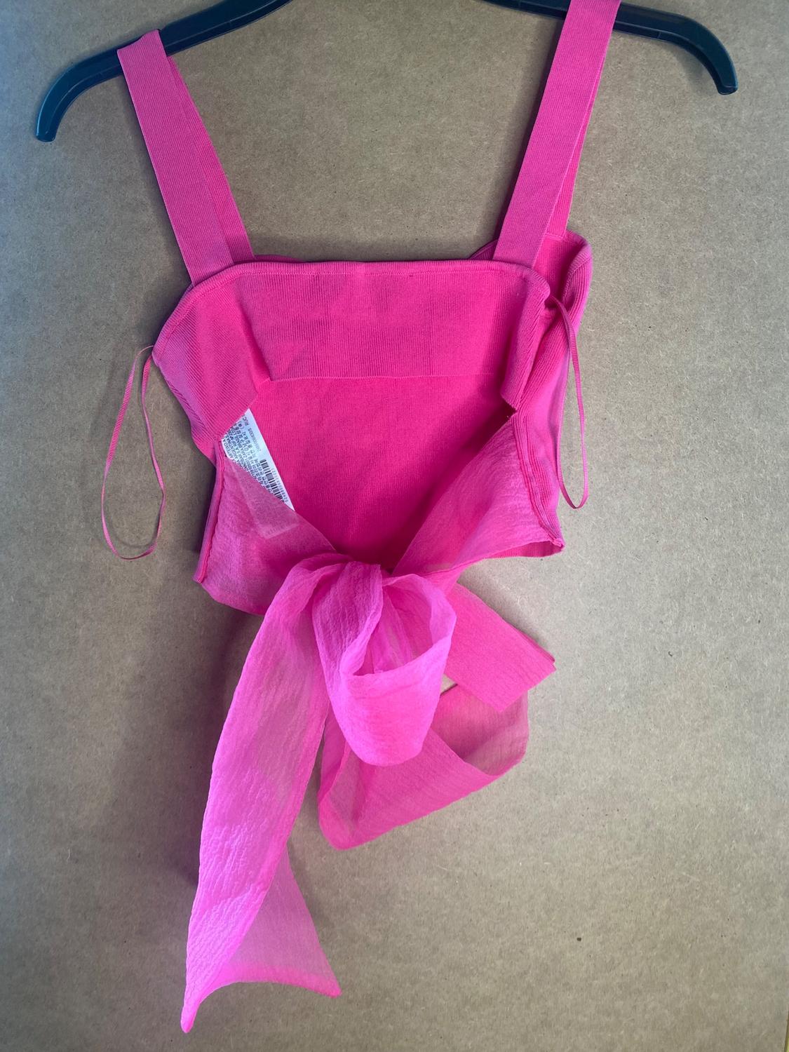 CROP TOP WITH ORGANZA BOW - Image 2