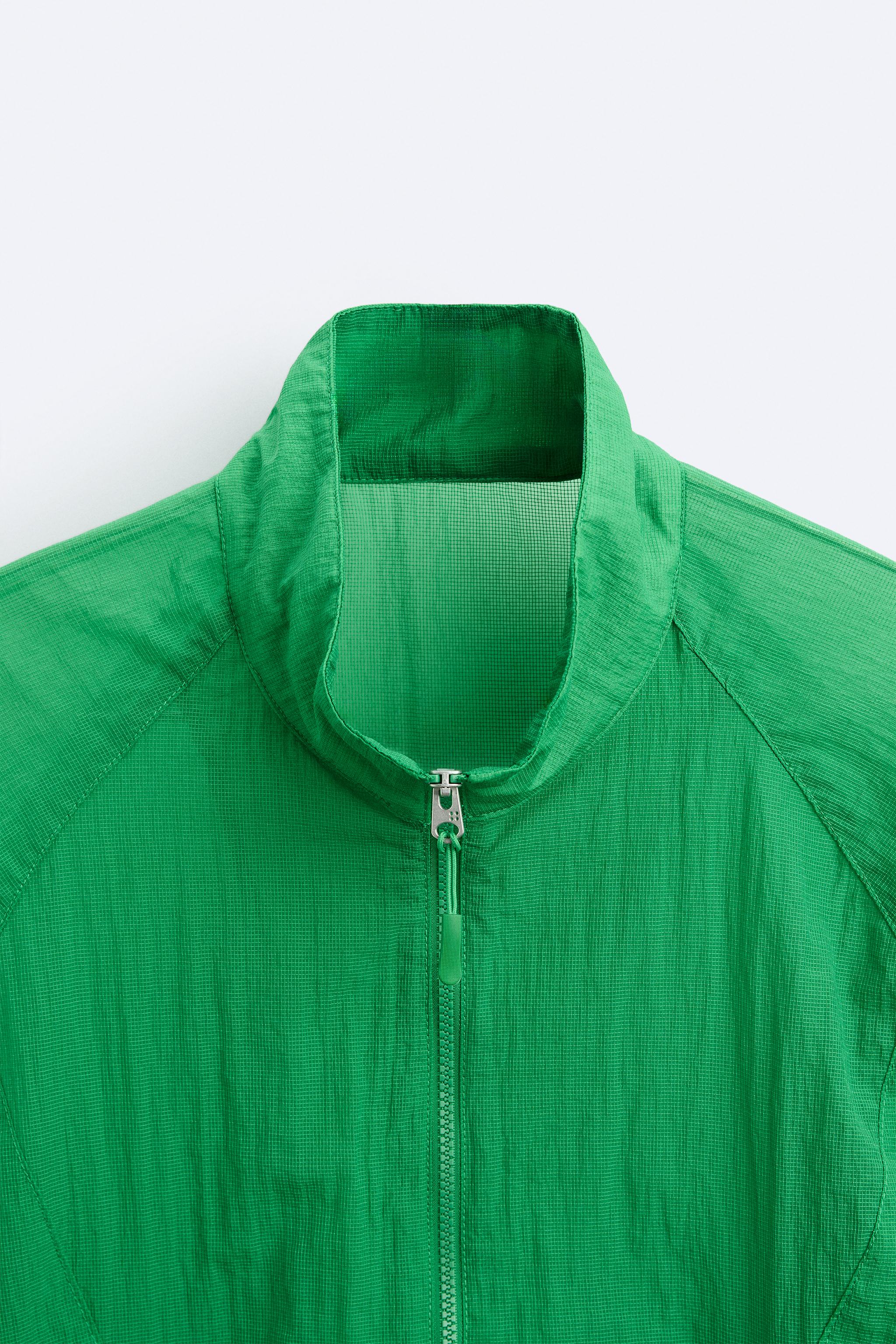 PACKABLE WINDBREAKER JACKET - Green | ZARA United States