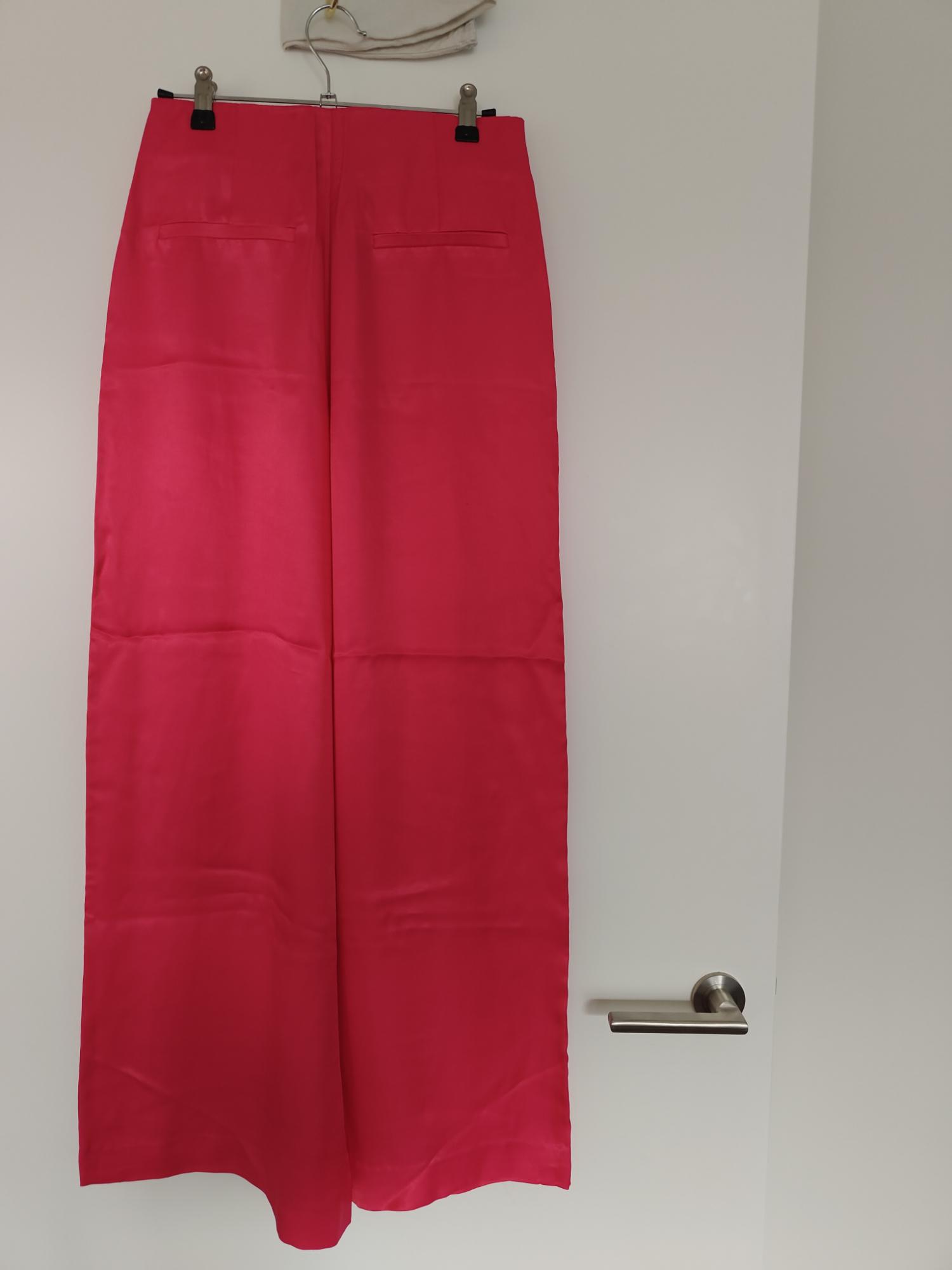 FULL-LENGTH SATIN TROUSERS