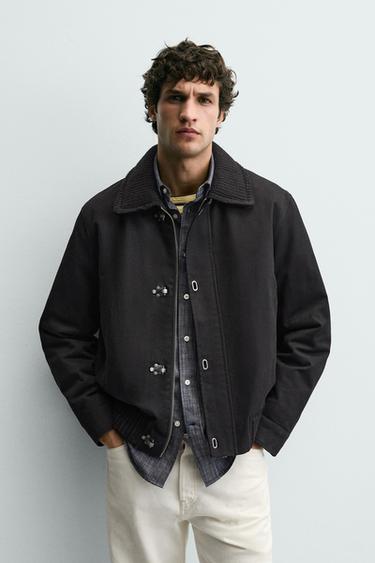 CAZADORA OIHALEGI METALIKOEKIN LEPO KONBINATUAREKIN - Beltza, Zara-rena