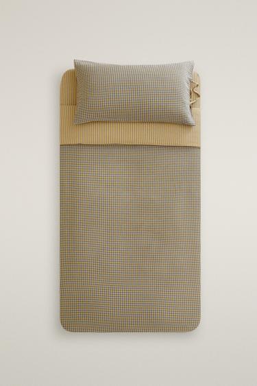 KIDS' REVERSIBLE MUSLIN DUVET COVER - Navy blue by Zara - Image 0