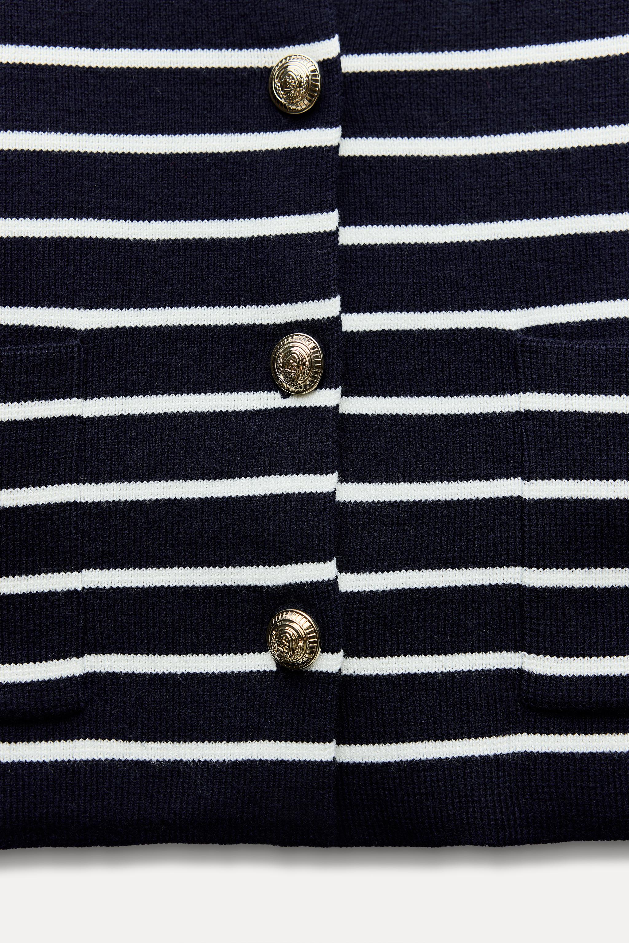 ストライプ ニットカーディガン - ストライプ | ZARA Japan / 日本