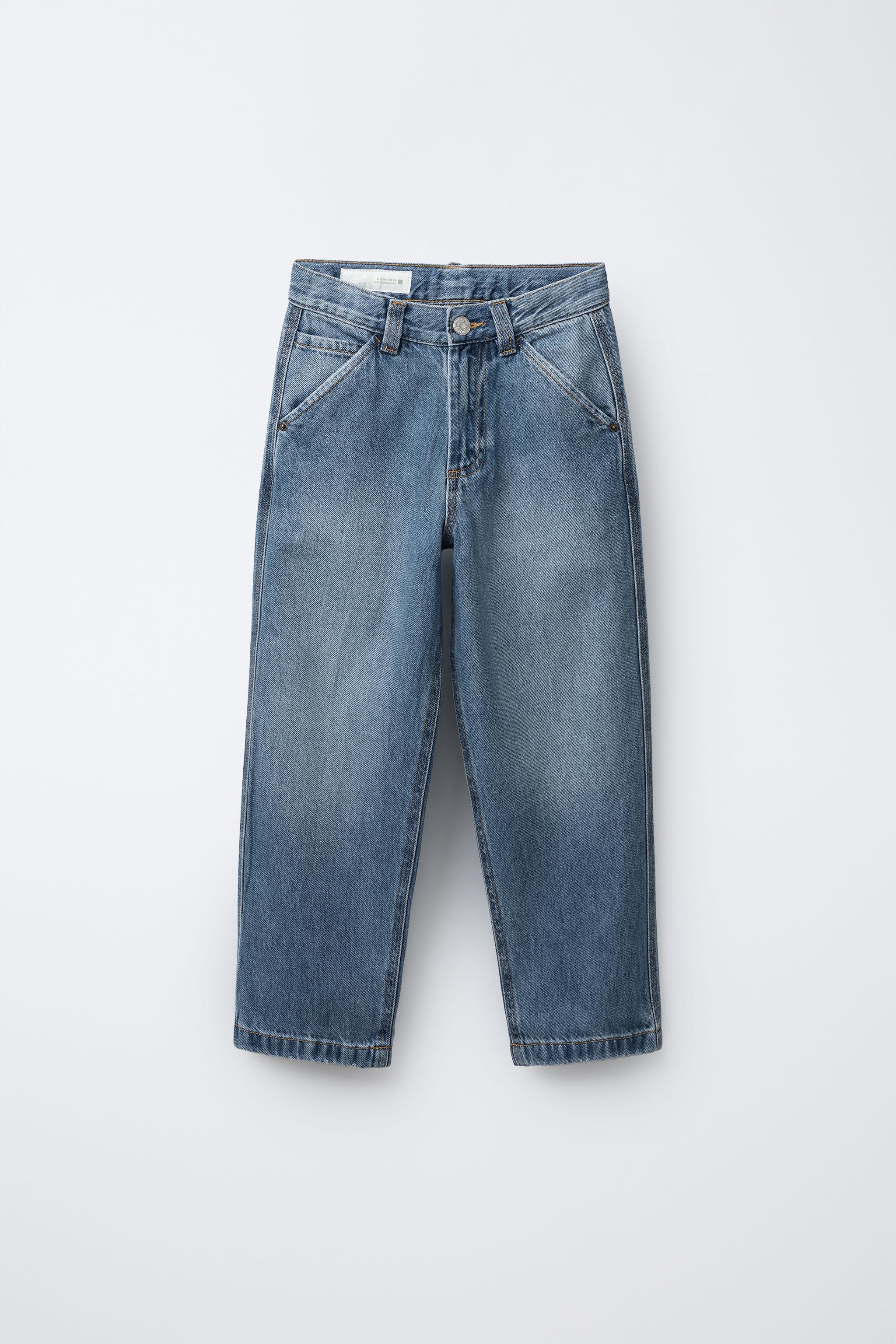 【marka】STRAIGHT FIT EASY SKATER STRAIGHT LEG JEANS - Mid-blue | ZARA United Kingdom