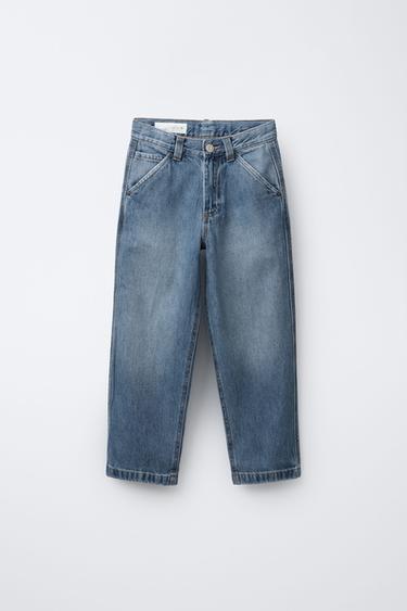 SKATER STRAIGHT LEG JEANS - Mid-blue by Zara