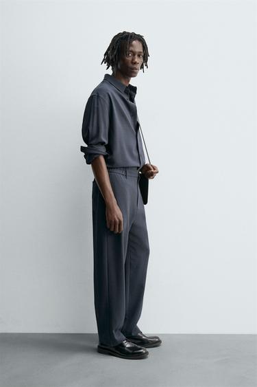 CHEMISE FLUIDE COUPE DÉCONTRACTÉE - Bleu marine de Zara - Image 3