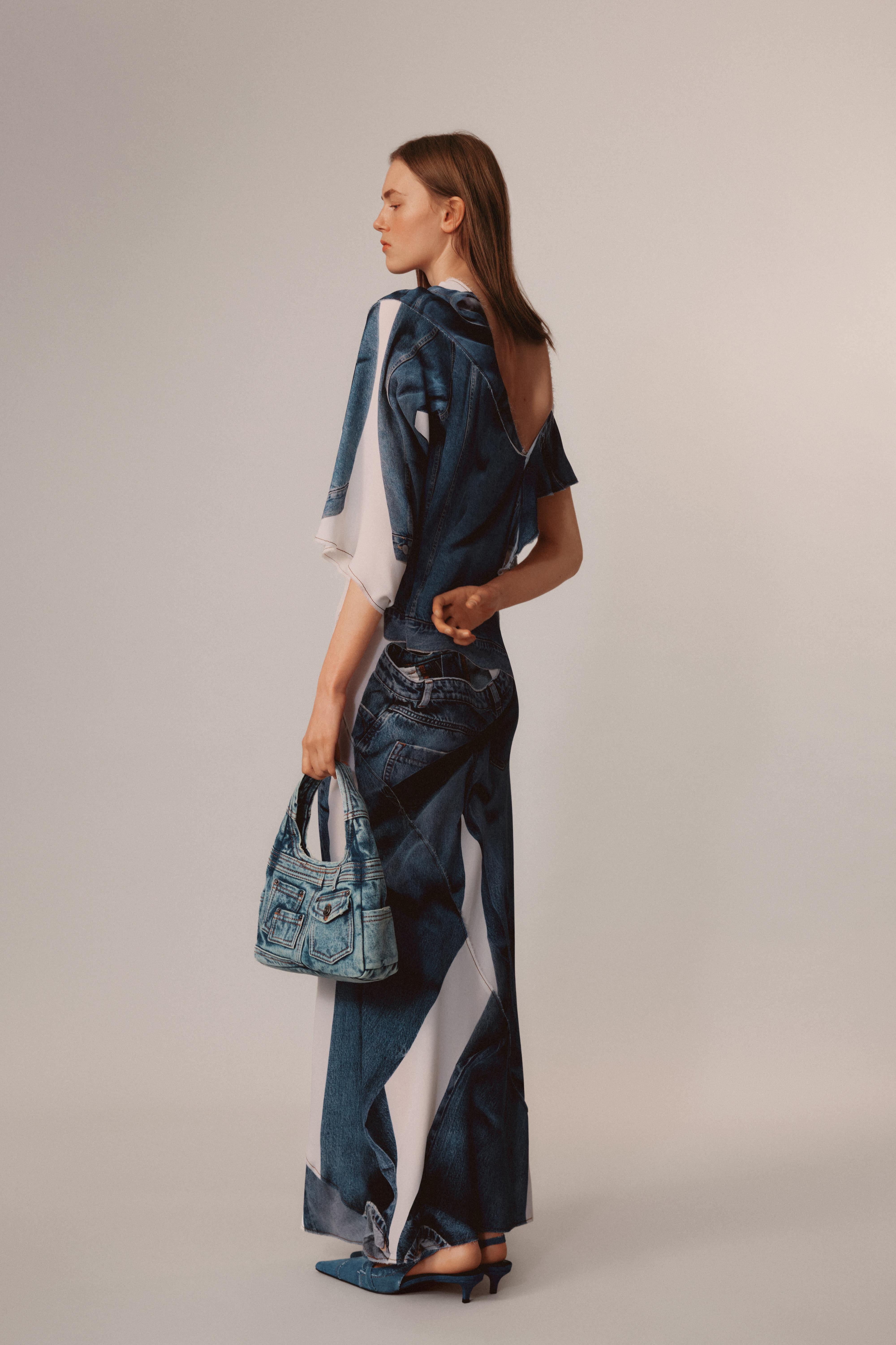 LIMITED EDITION DENIM KITTEN HEEL SLINGBACKS
