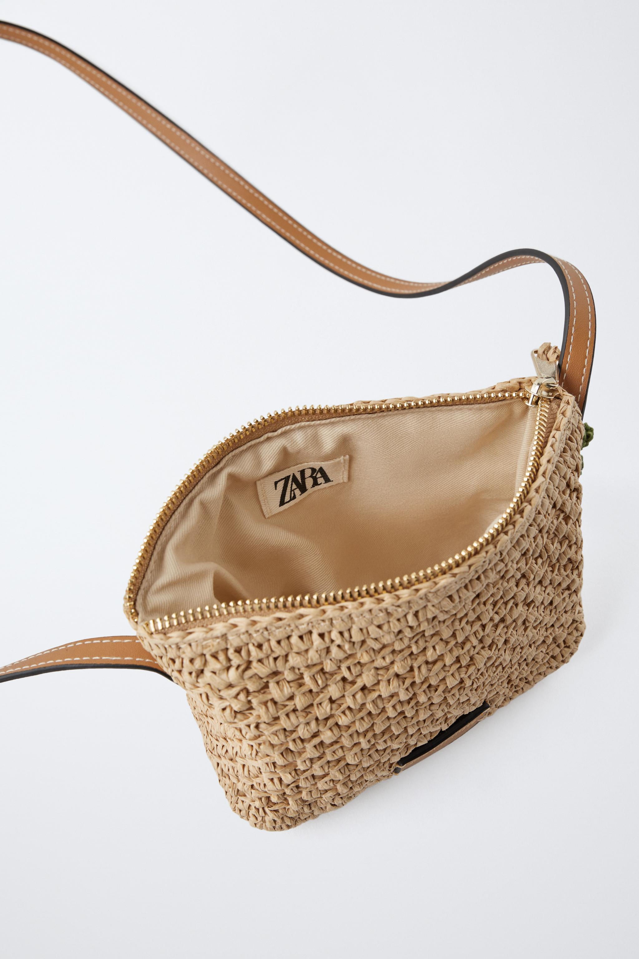 Raffia Handbags Straw Crossbody Bag Zara Basket Sac Rond Zara