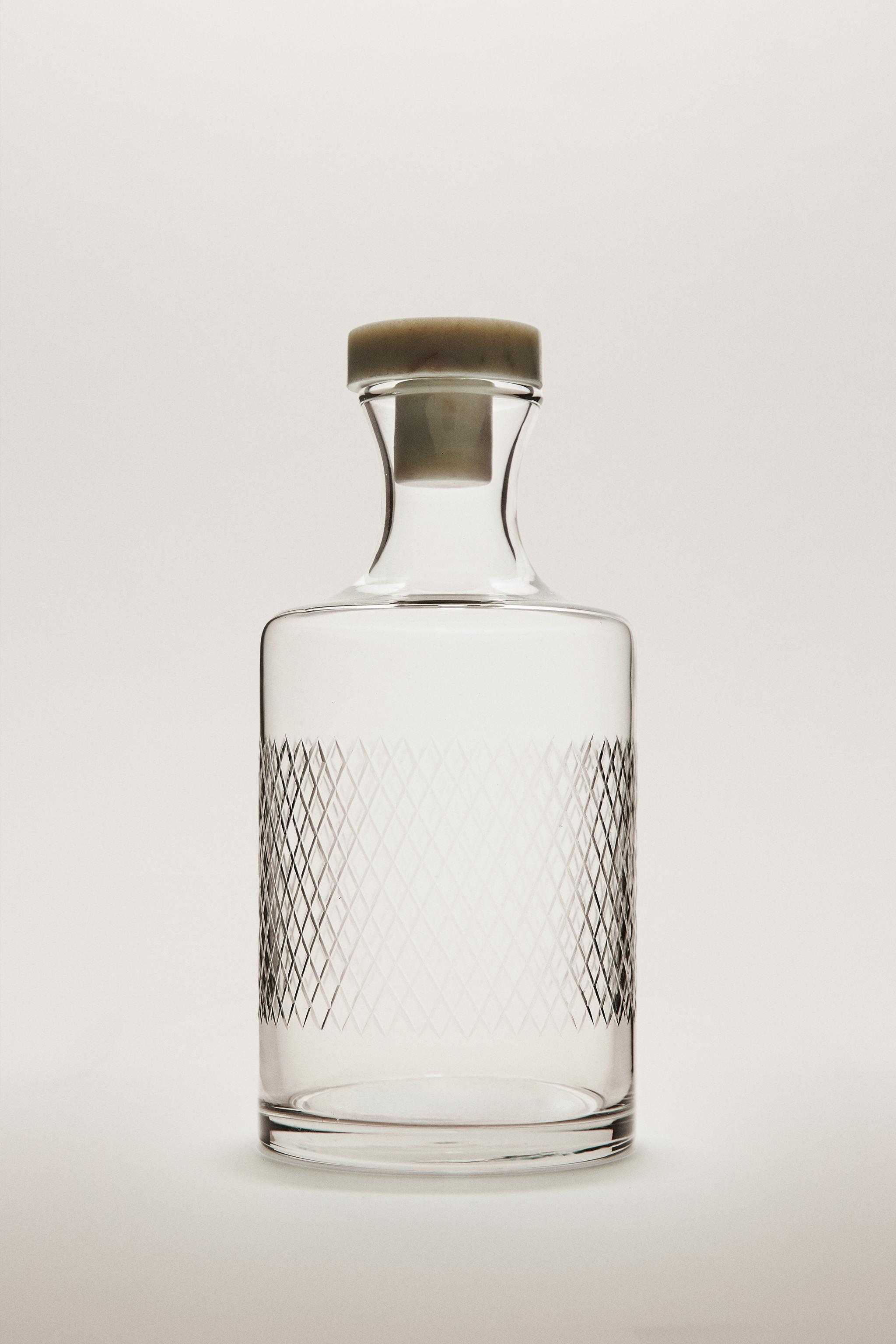 ENGRAVED GLASS BOTTLE
