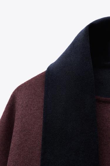 CAPE AVEC LAINE ÉCHARPE - Bordeaux de Zara - Image 6