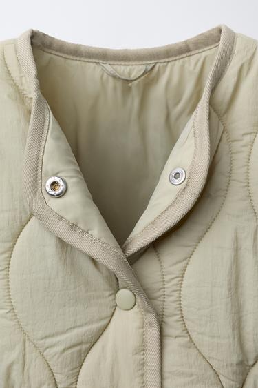 WATER-REPELLENT PADDED JACKET - Light khaki by Zara - Image 2