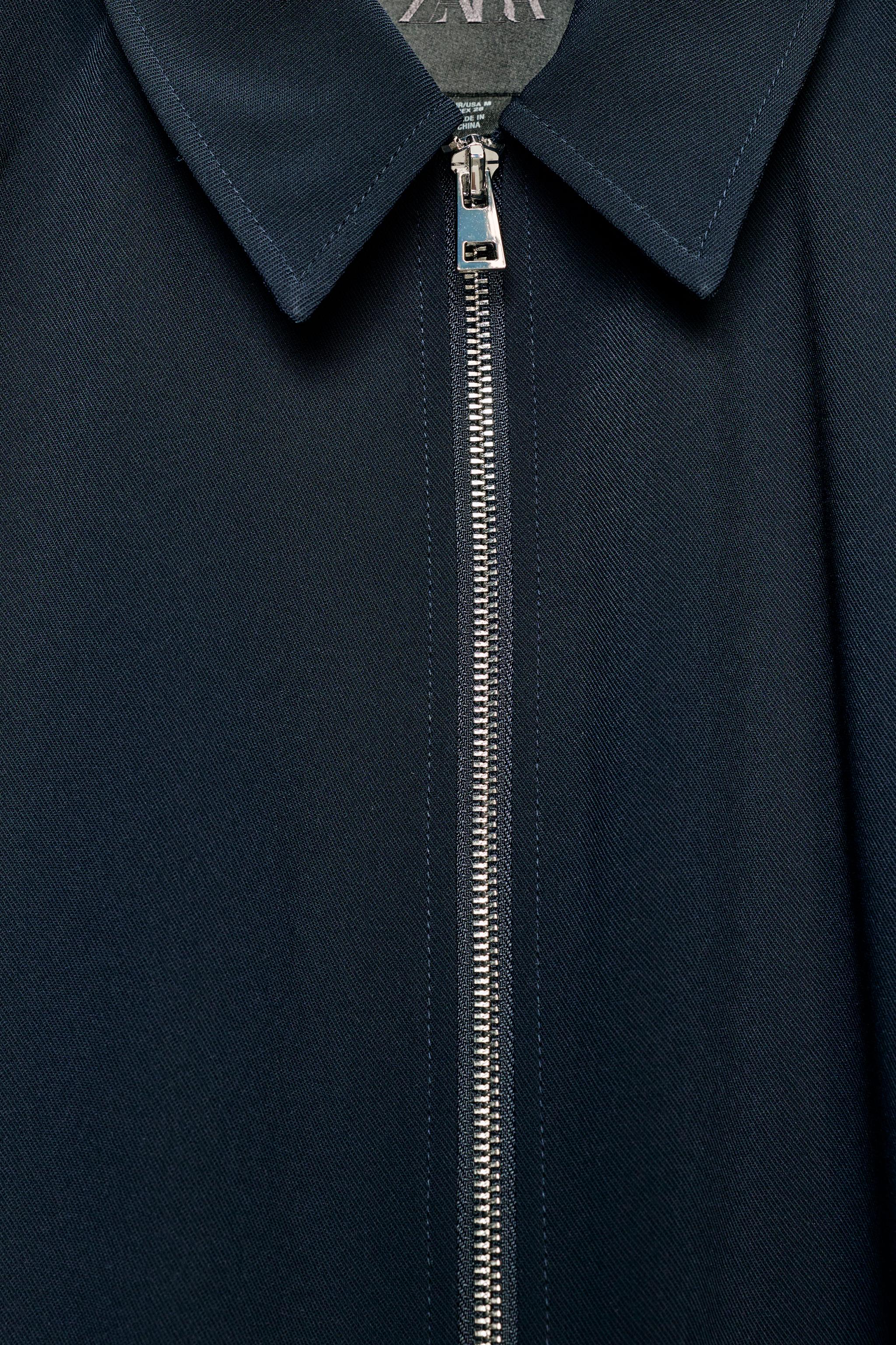 Женские куртки Zara ZW COLLECTION SHOULDER PAD BOMBER JACKET — фото 7
