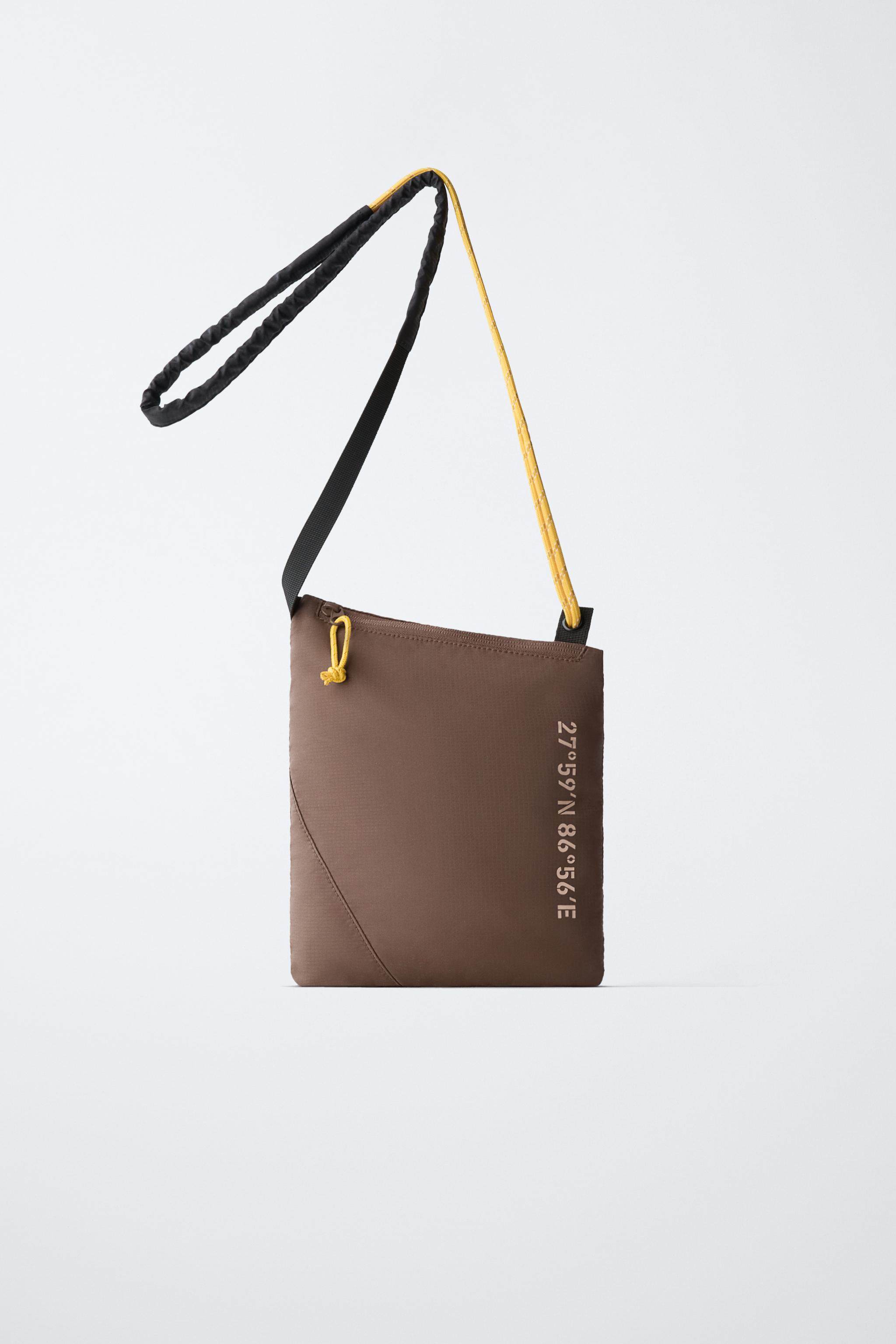 SPORTY CROSSBODY BAG — Brown