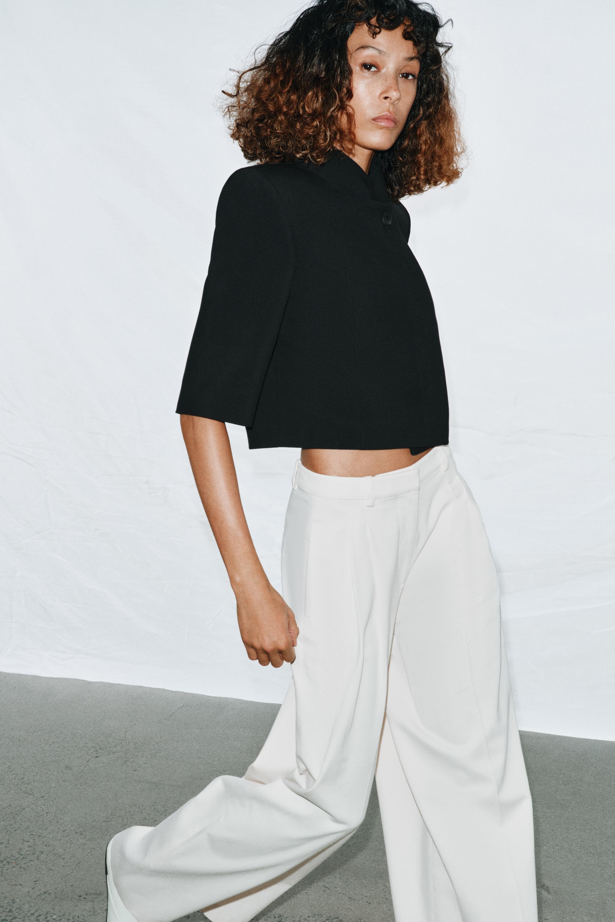 ZW COLLECTION KISA KOLLU CROP BLAZER - Görsel 5
