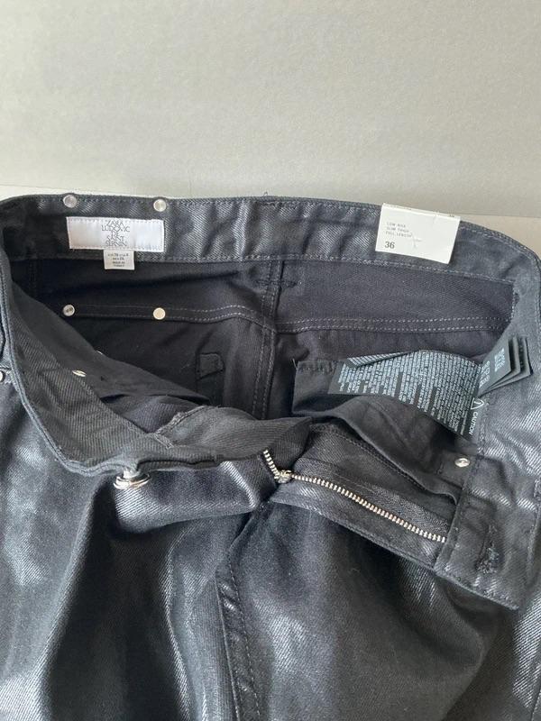 ZARA X LUDOVIC DE SAINT SERNIN LEATHER STYLE PANTS LIMITED COLLECTION BLACK FASHION JEANS - Image 5