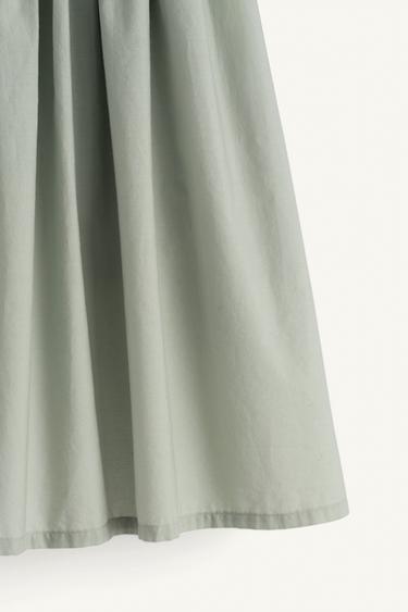 LIMITED EDITION EMBROIDERED FLORAL SHIRRED PINAFORE DRESS - Blue / Green by Zara - Image 8