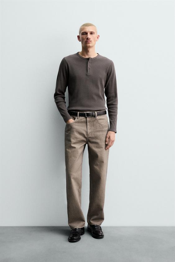 COTTON-HEMP BAKER COLLAR T-SHIRT