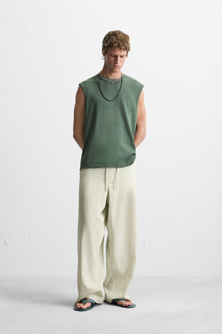 PANTALONI BAGGY FIT A RIGHE righe ZARA Italia Italy