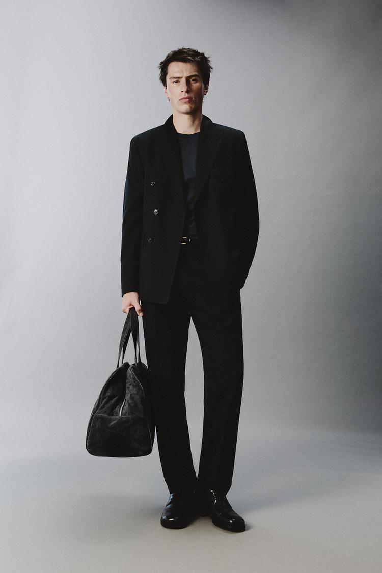 ZARA WOOL BLEND SUIT TROUSERS