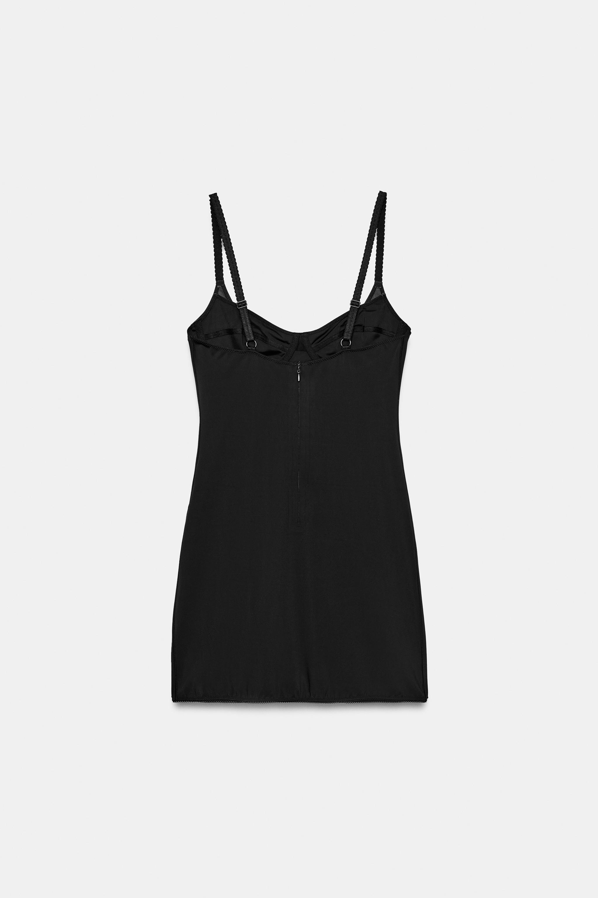 MIXED FABRIC CORSET DRESS