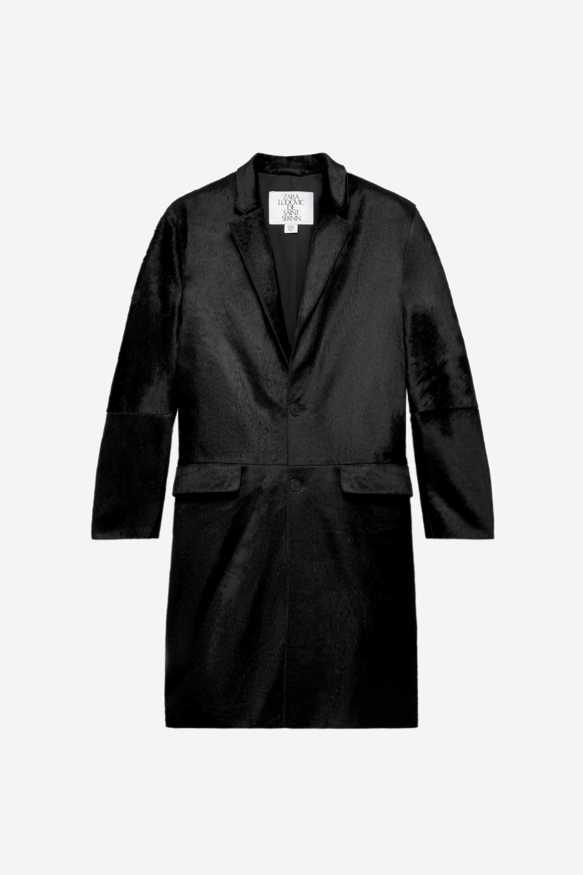 LUDOVIC DE SAINT SERNIN x ZARA LEATHER FUR COAT