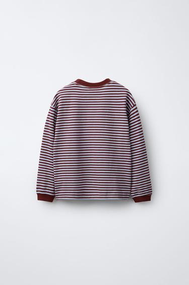 T-SHIRT À RAYURES BENSIMON ® X ZARA - Grenat de Zara - Image 1