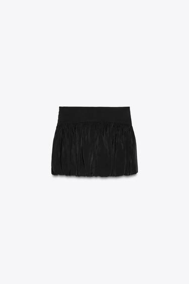 FALDA PANTALÓN GLOBO - Negro de Zara