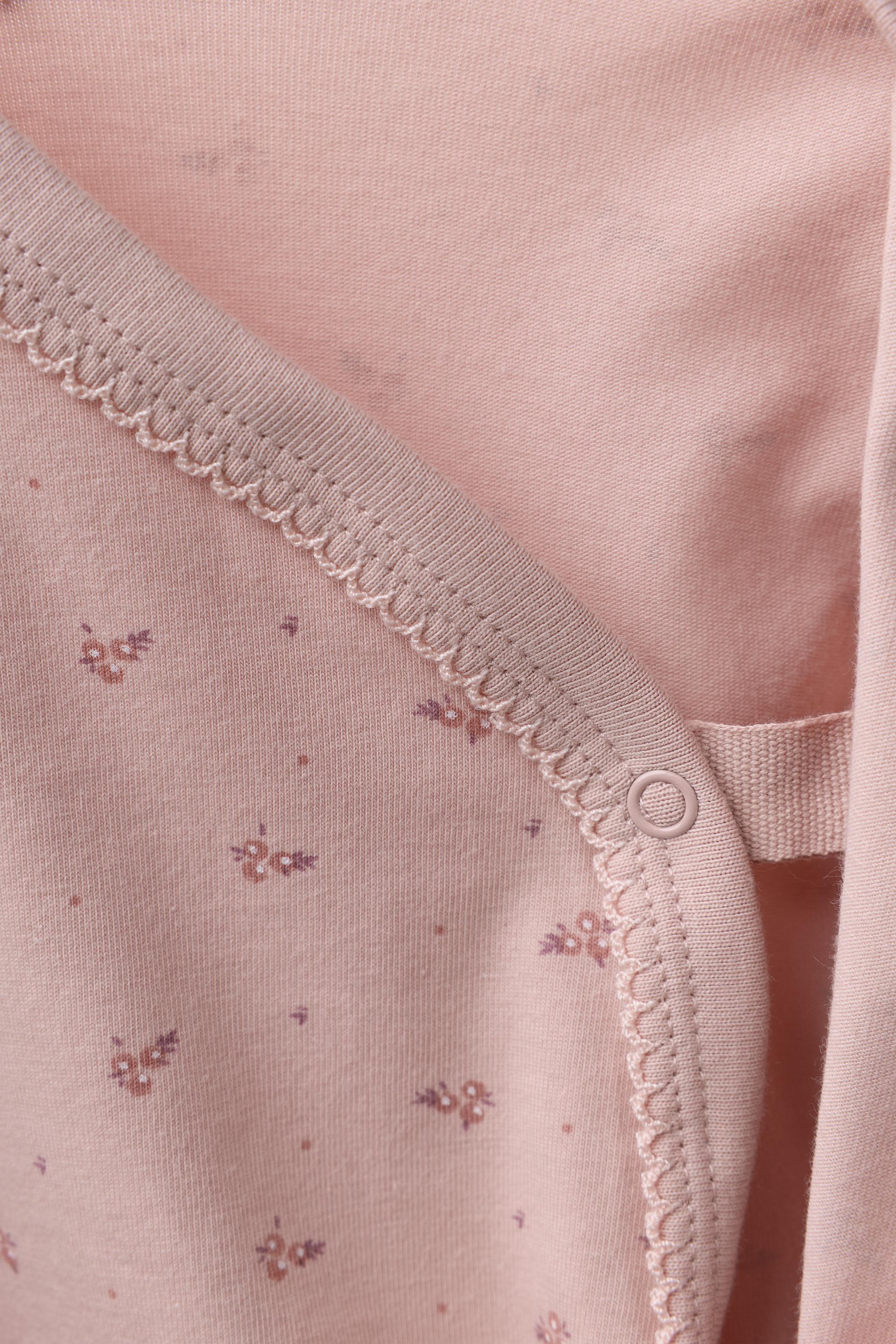 LOT DE TROIS BODYS COL KIMONO FLEURS