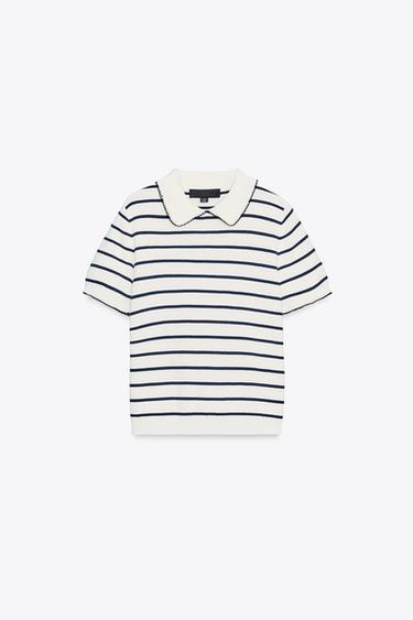 TOP PUNTO VIVOS - rayas de Zara