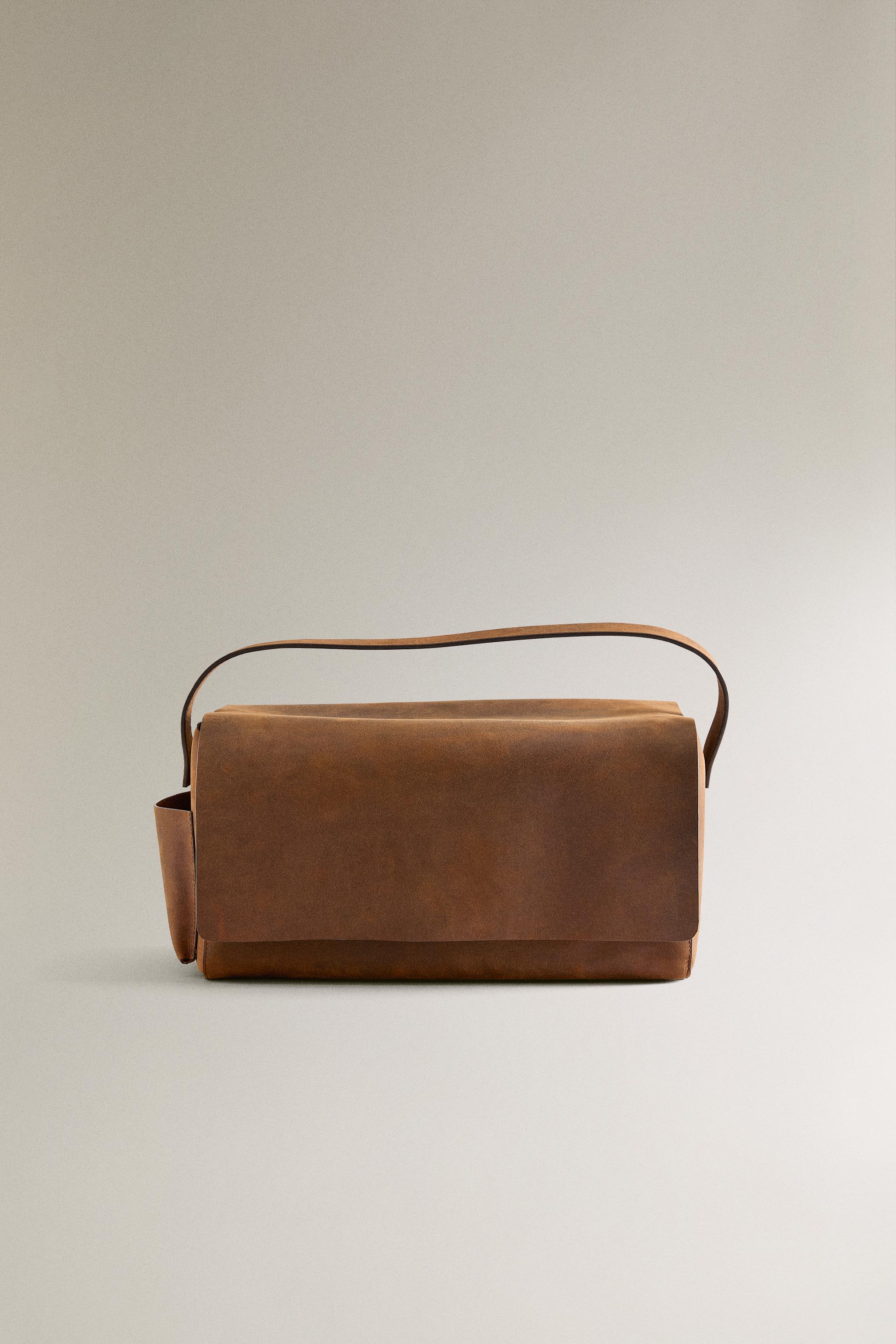 LEATHER TOOL BAG - Brown | ZARA United States