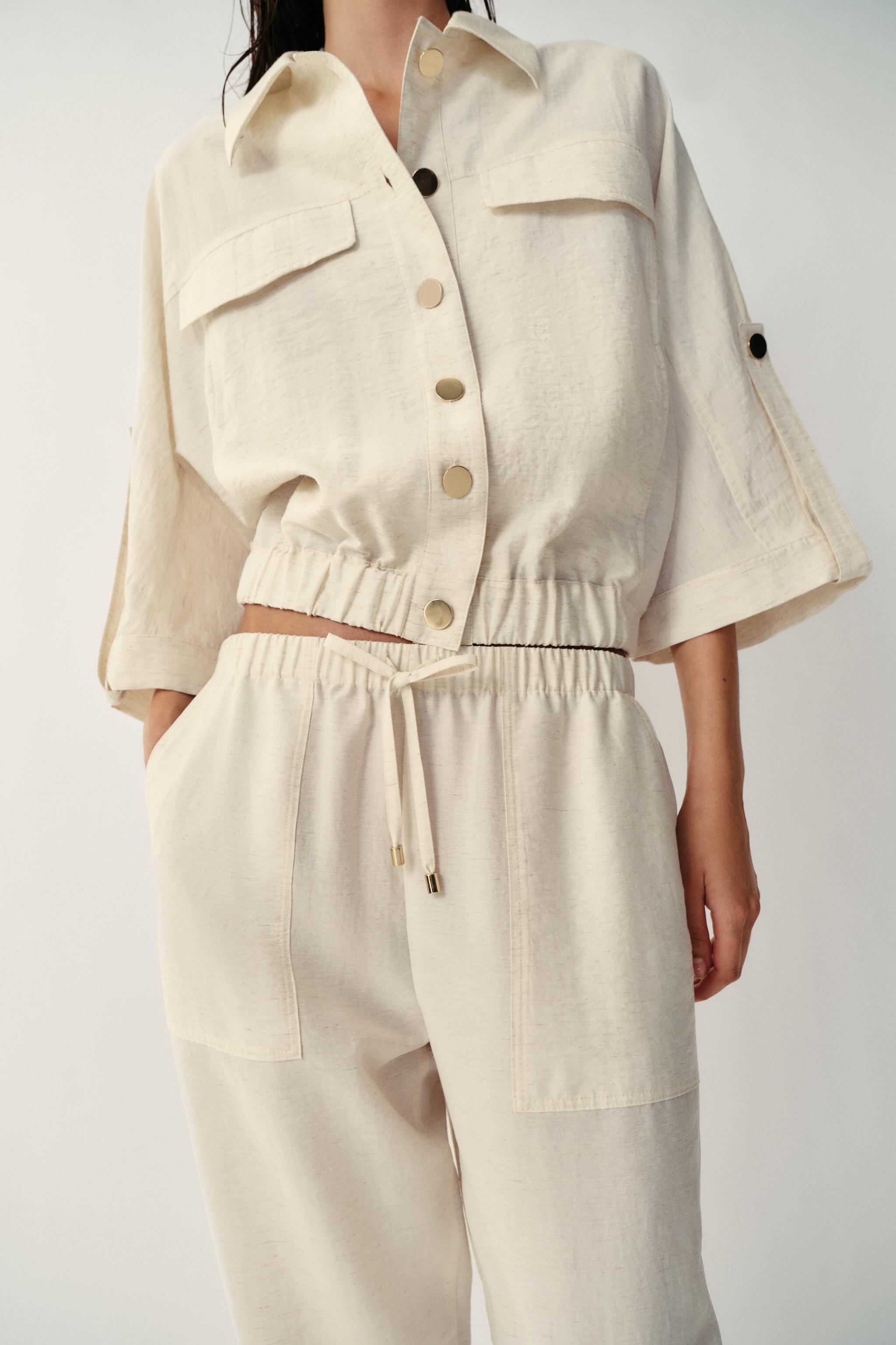 Женские брюки Zara ELASTIC WAISTBAND PANTS — фото 3