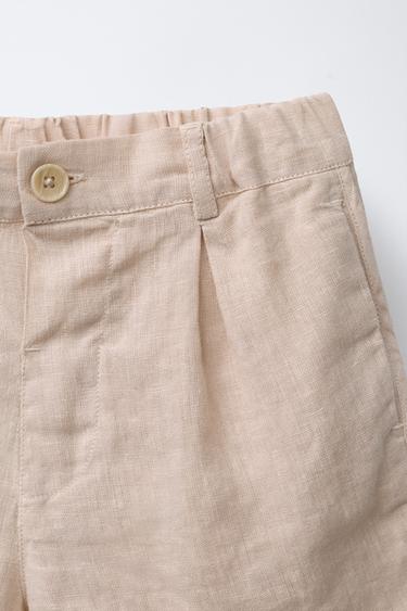 BERMUDA 100 % LIN - Beige clair de Zara - Image 2