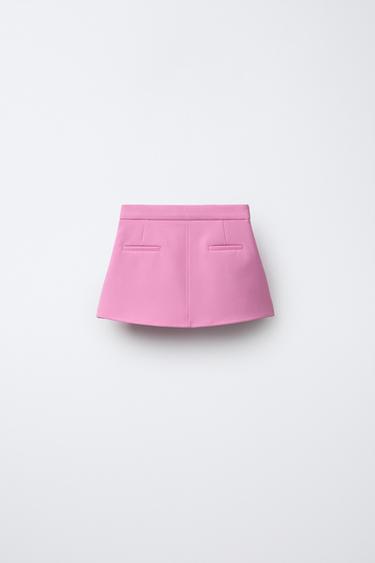 SKIRT WITH RHINESTONE BUTTONS - Pink by Zara - Image 1