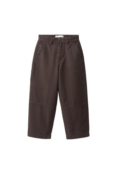 PANTALÓN CANVAS CARPENTER - Marrón chocolate de Zara