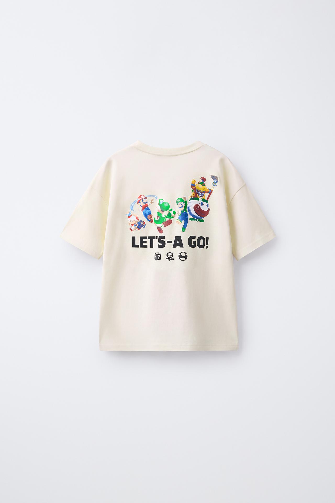 MARIO BROS ™ © NINTENDO PRINT T-SHIRT — Ecru