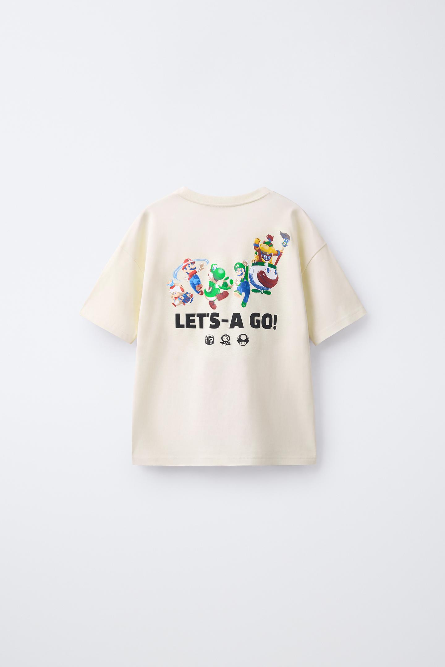 Детская футболка Zara Mario Bros ™ © Nintendo Print, цвет: Экрю — фото 2
