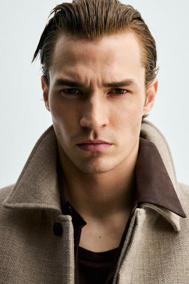 REGULAR FIT TEXTURED JACKET - Taupe grey by Zara - Image 5