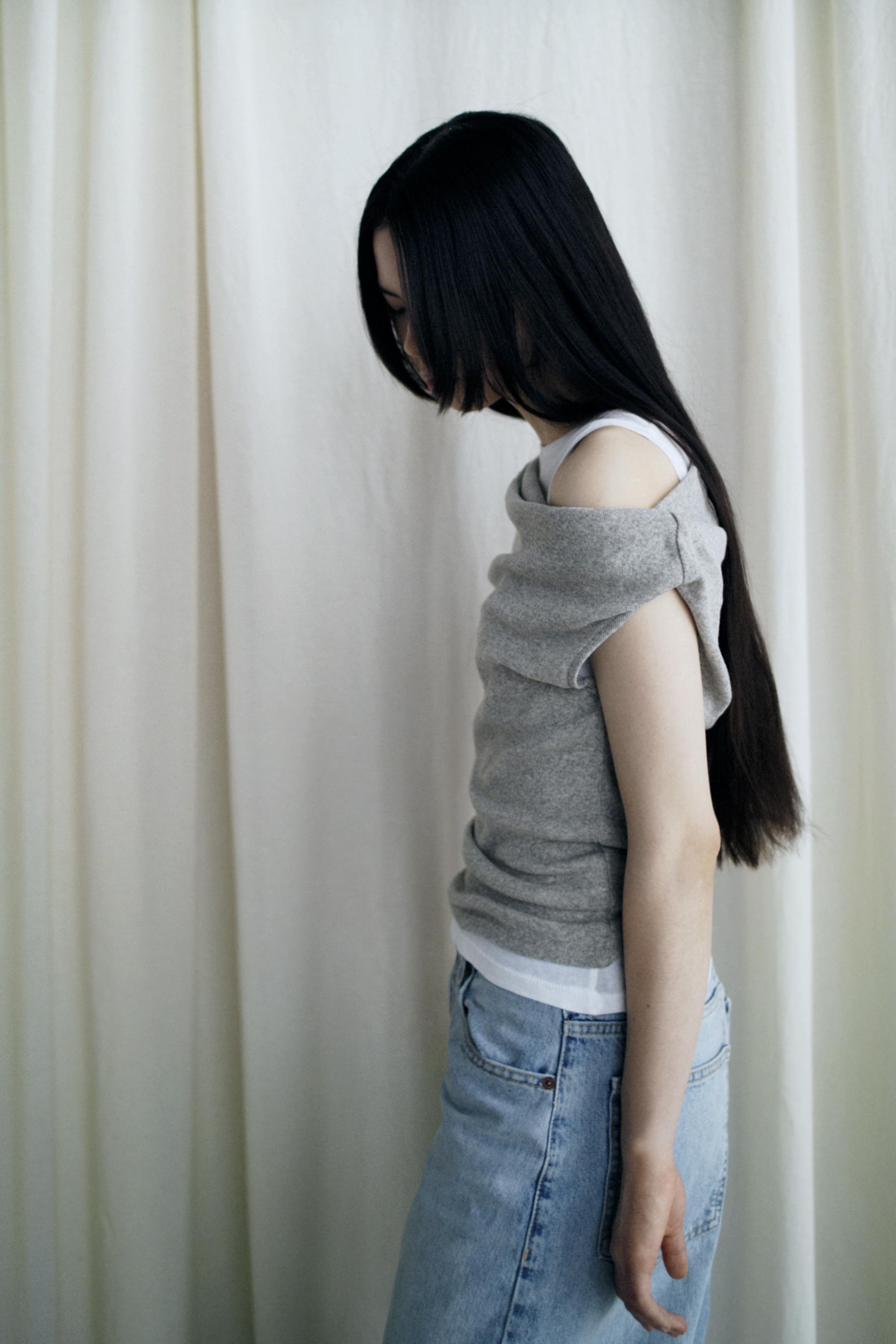 ZARA アシンメトリーダブルTシャツ 5644/213 org.jpg