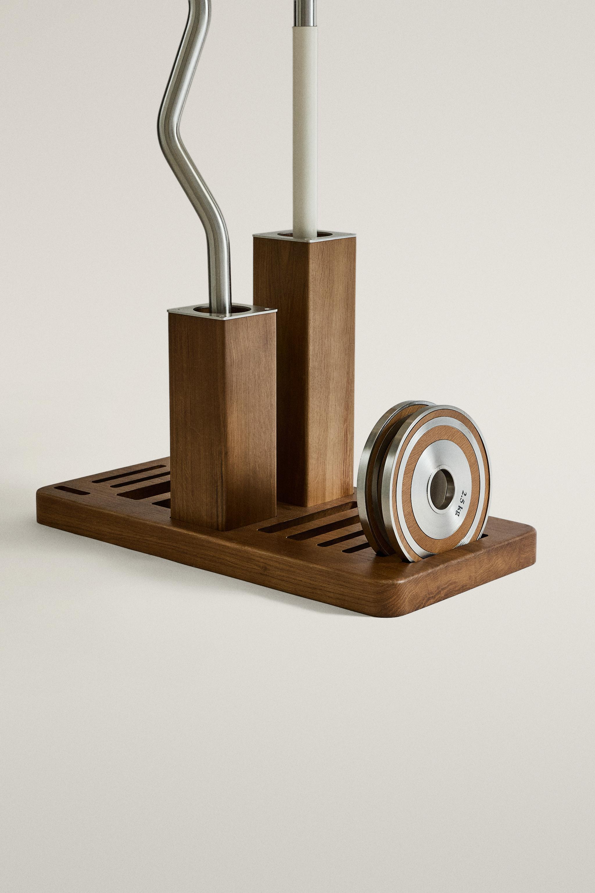 WOODEN BAR AND DISC RACK