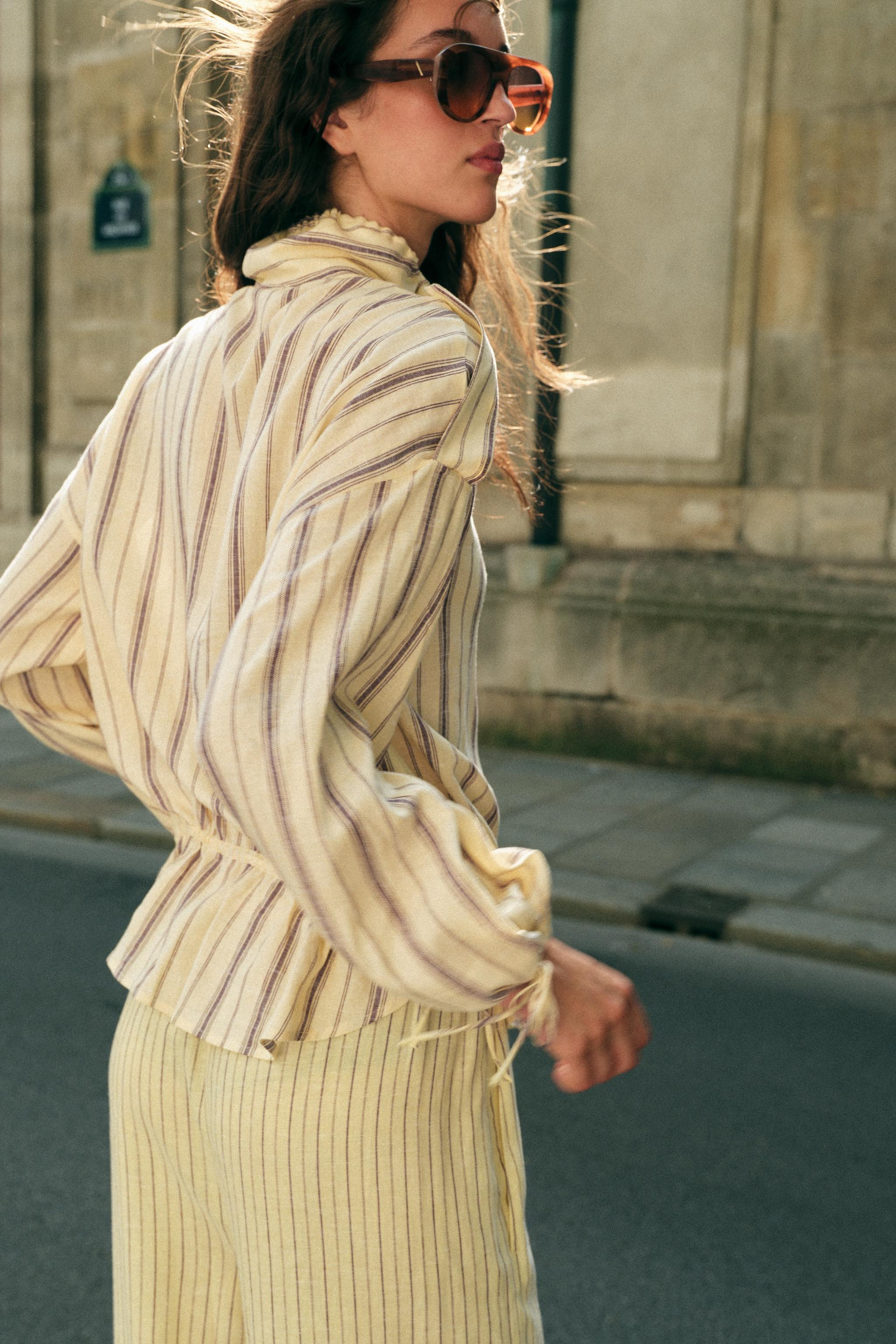 STRIPED LINEN JACKET