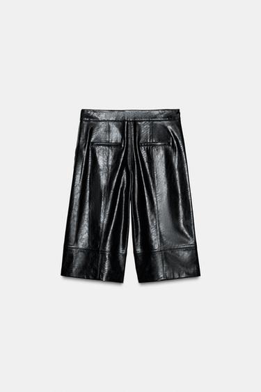 SHORT LONG EN MATIÈRE SYNTHÉTIQUE - Noir de Zara - Image 5
