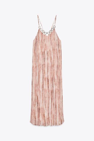 TIE-DYE DRESS WITH RINGS - Multicoloured by Zara - Image 4