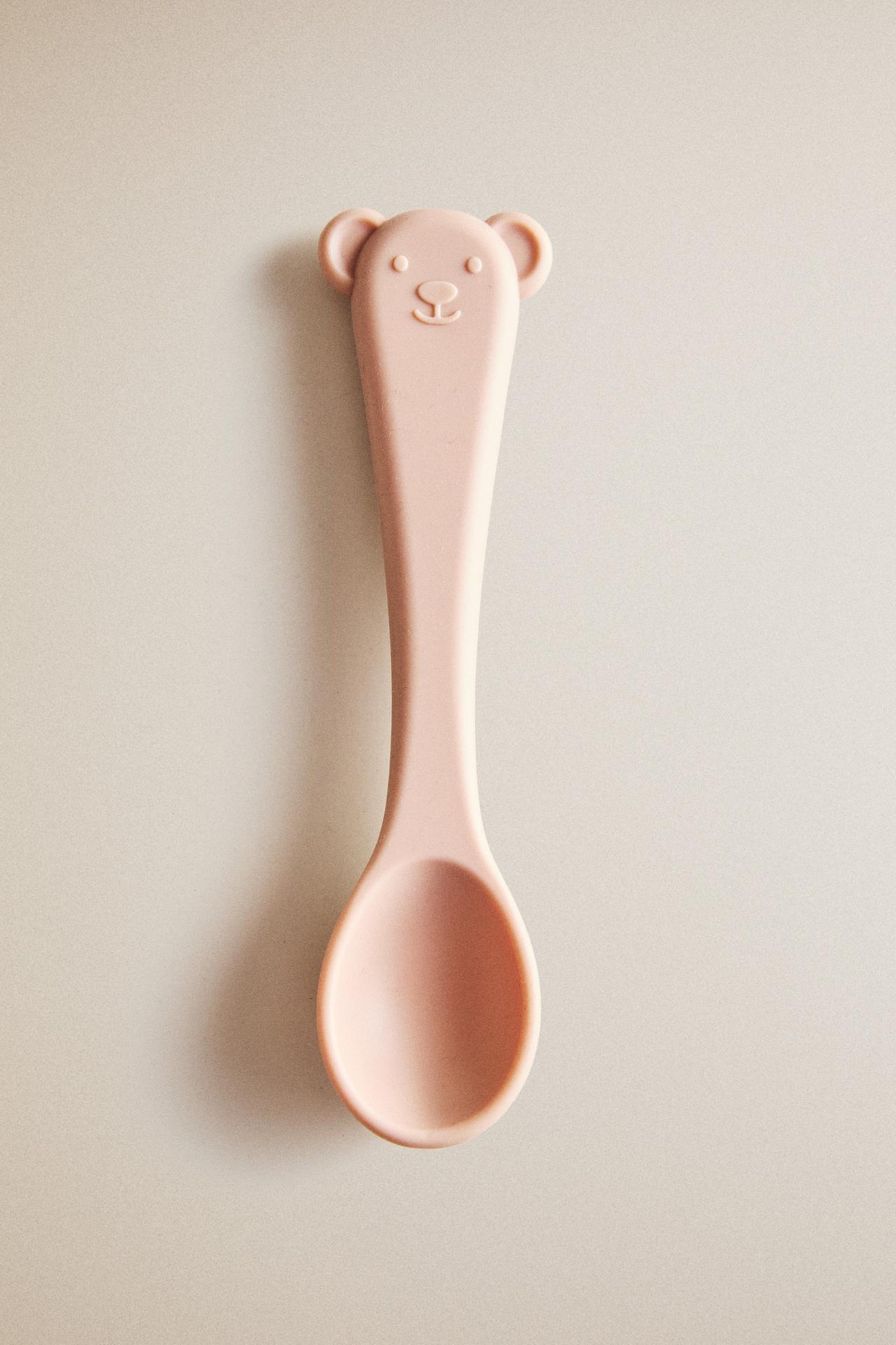 KIDS SILICONE SPOON — Pink