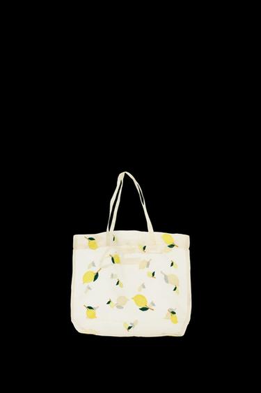 BOLSO TEJIDO BORDADOS - Amarillo de Zara - Imagen 0