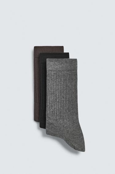 3-PACK OF RIBBED SOCKS - various by Zara